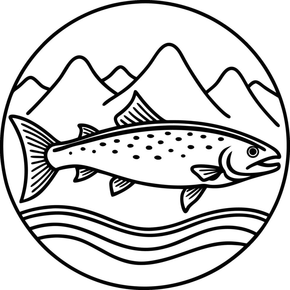 Rainbow Trout A vibrant freshwater favorite vector
