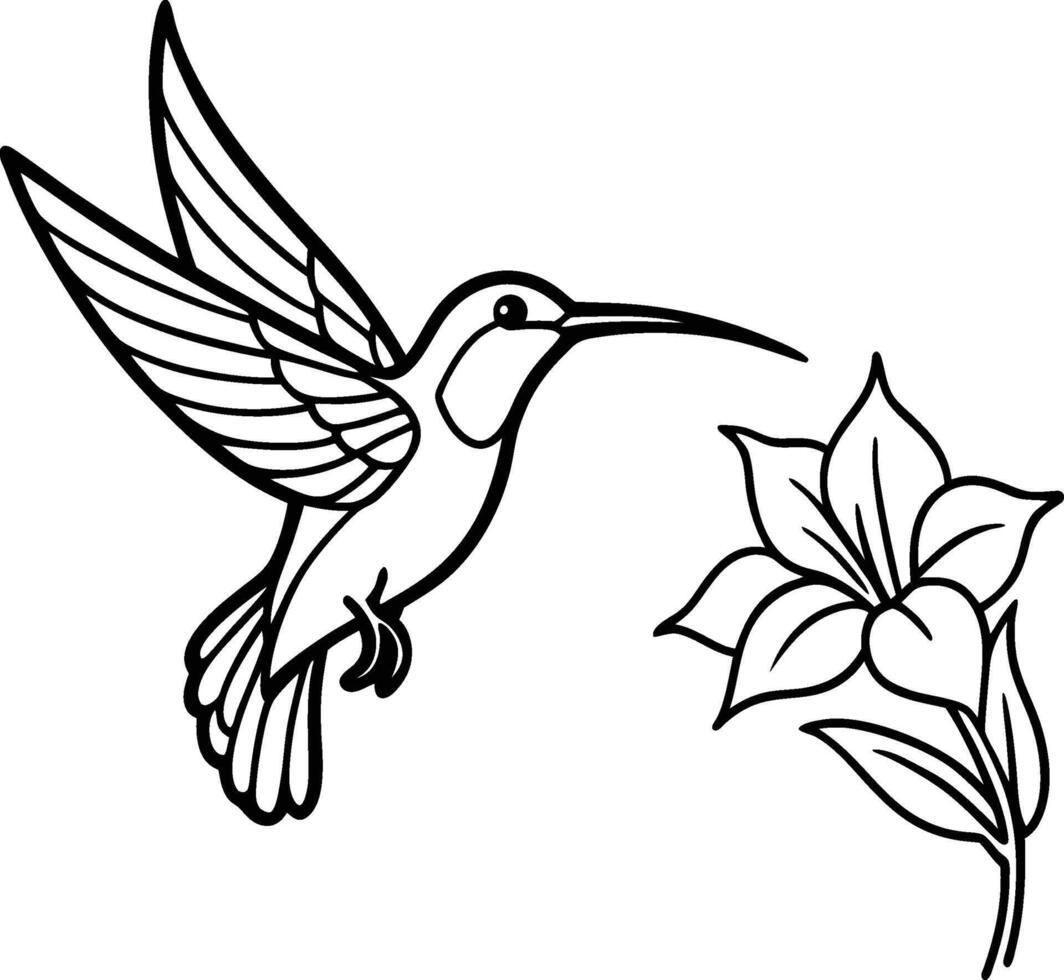 Tiny Wonder A Colorful Hummingbird Hovering vector