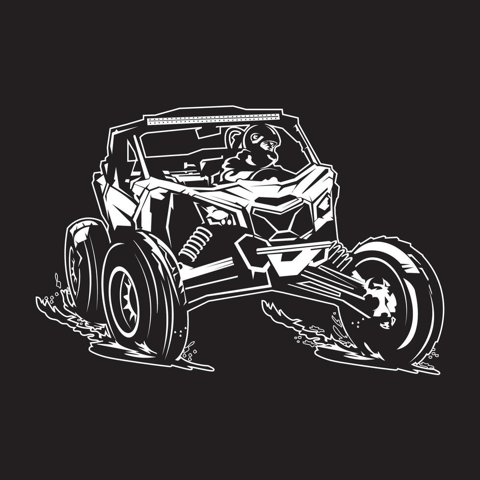 ATV Buggy car adventure, perfect for t shirt design and Buggy Rental logo vector