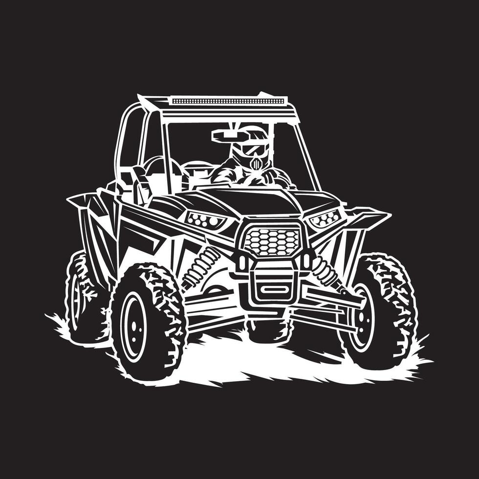 ATV extreme car adventure, perfect for t shirt design and Buggy Rental logo vector