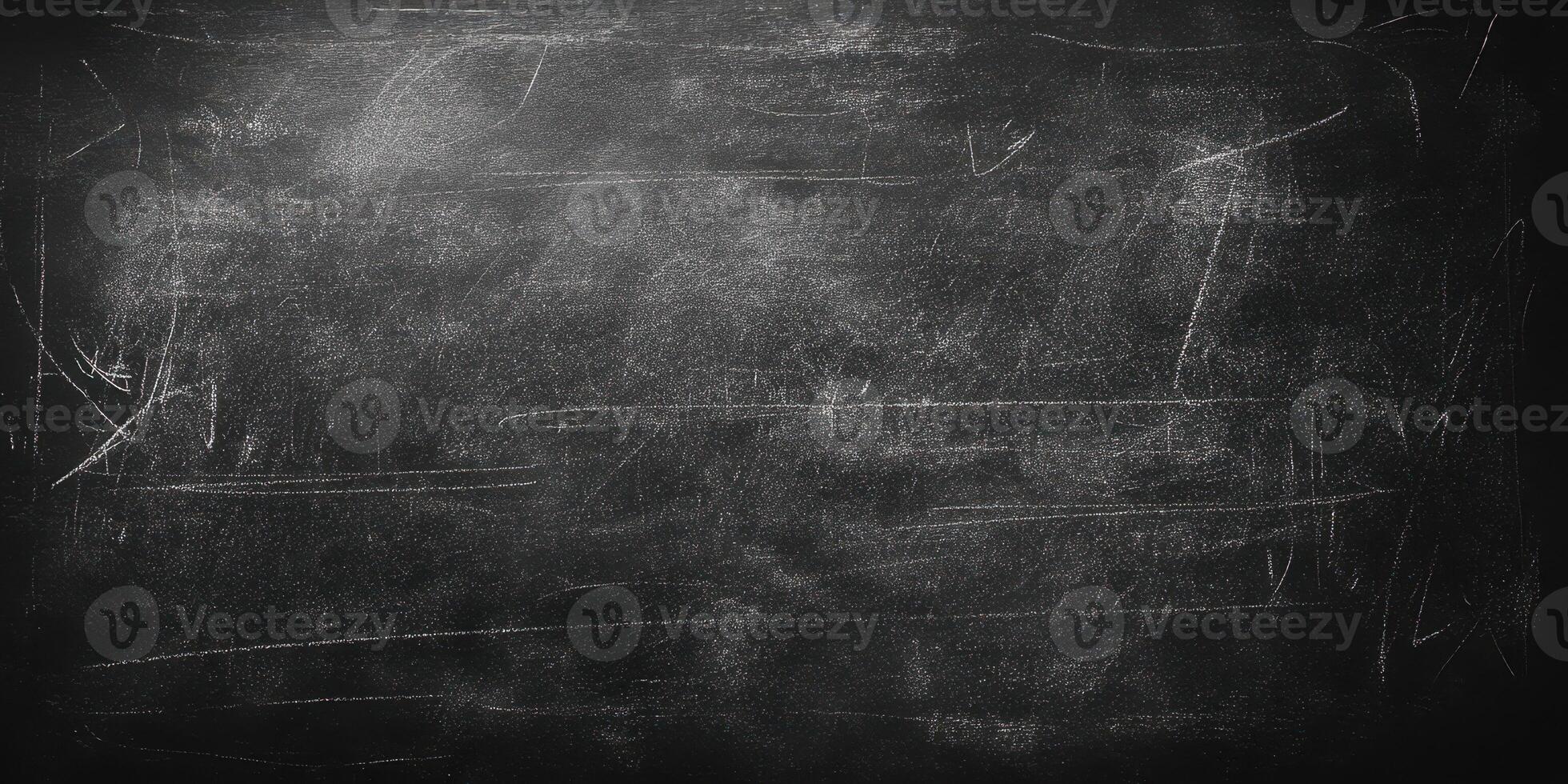 Empty chalkboard ready for teaching, displaying a clean slate for notes and illustrations in the classroom photo
