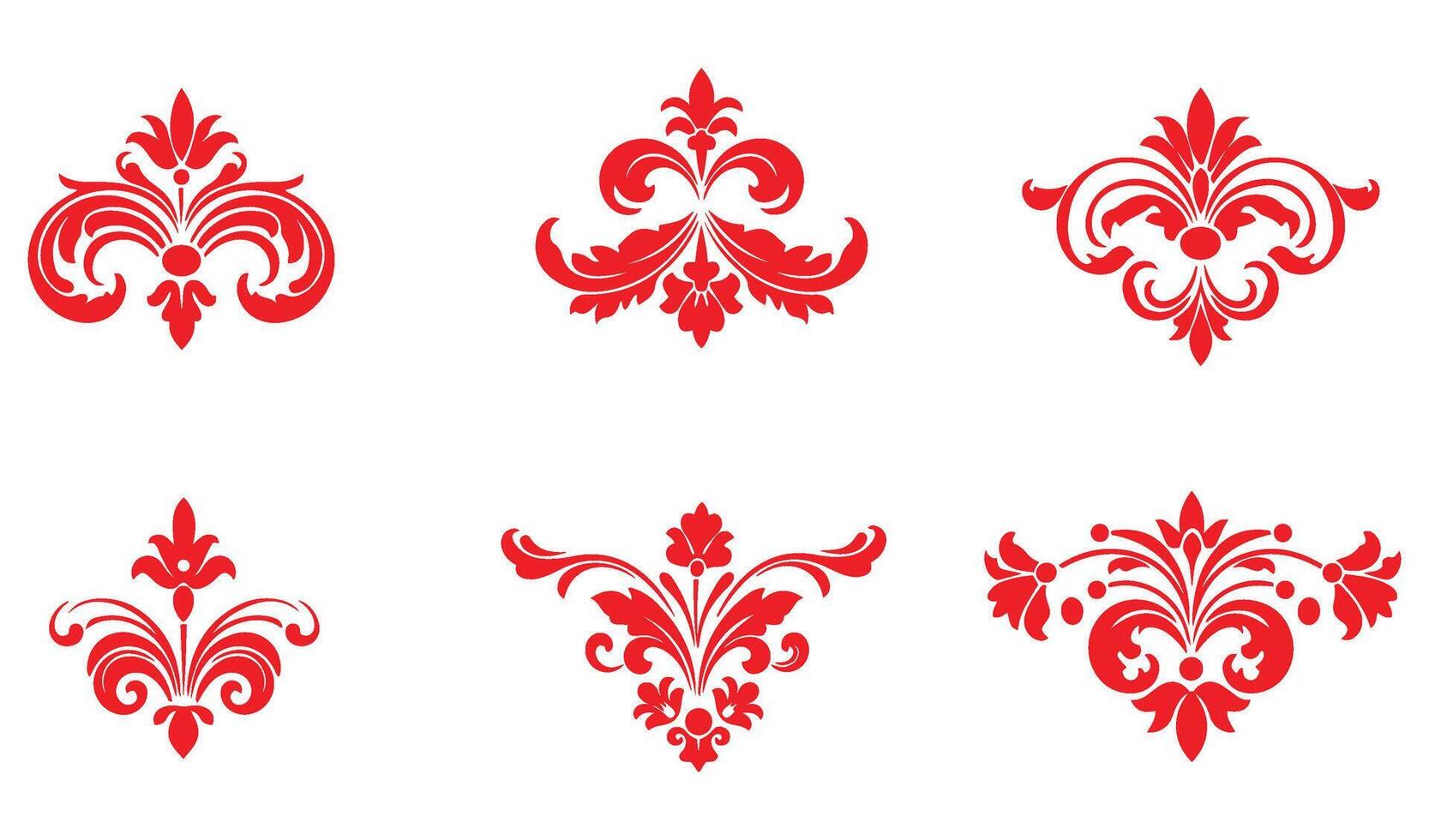 Luxurious Floral Element Royalty Ornament Set with Elegant Scrollwork and Flourishes for Premium Design Projects vector