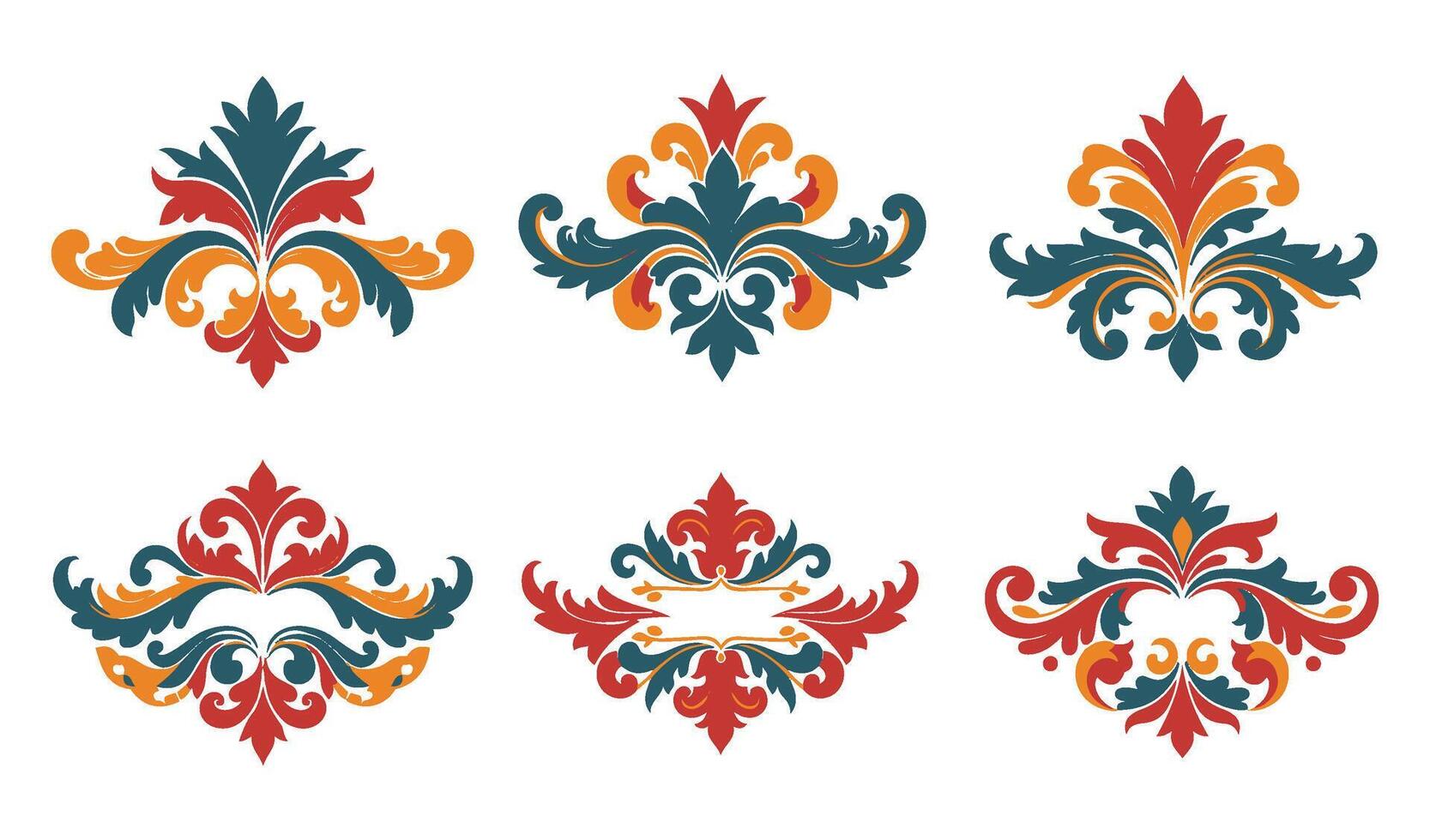 Decorative Floral Element Royalty with Classic Ornamental Swirls for Luxurious Business Cards and Logos vector