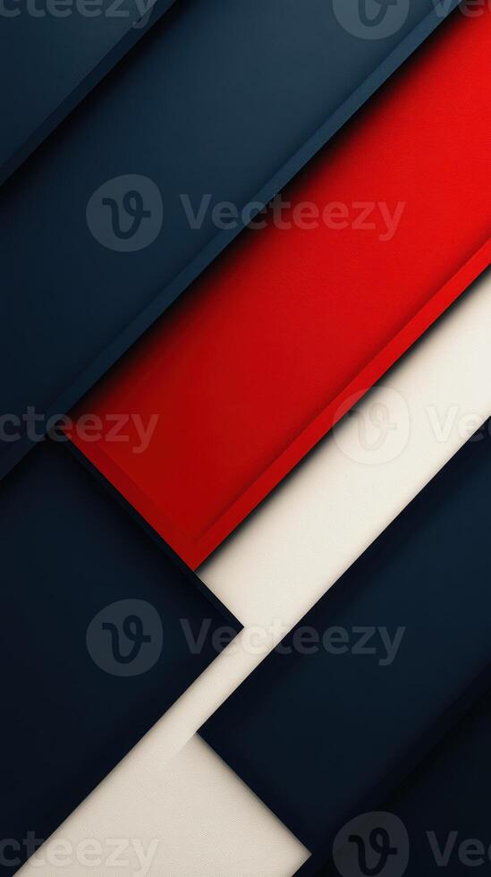 Abstract layered design featuring red, blue, and beige colors with a modern aesthetic in a harmonious arrangement photo
