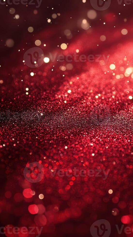 Sparkling red glitter fills the frame creating a festive and vibrant atmosphere during a special celebration photo