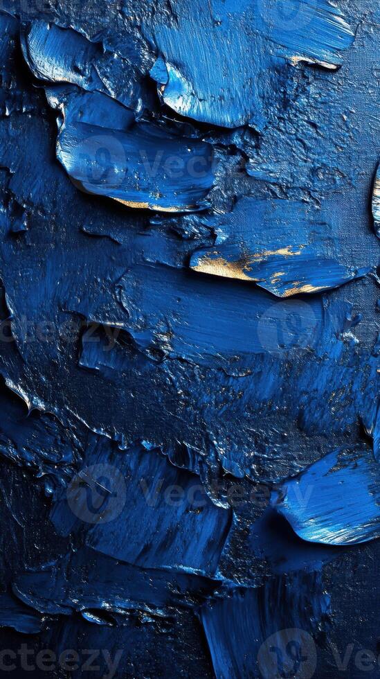 Textured blue abstract artwork captures the interplay of light and shadow in an artistic expression of color and emotion photo