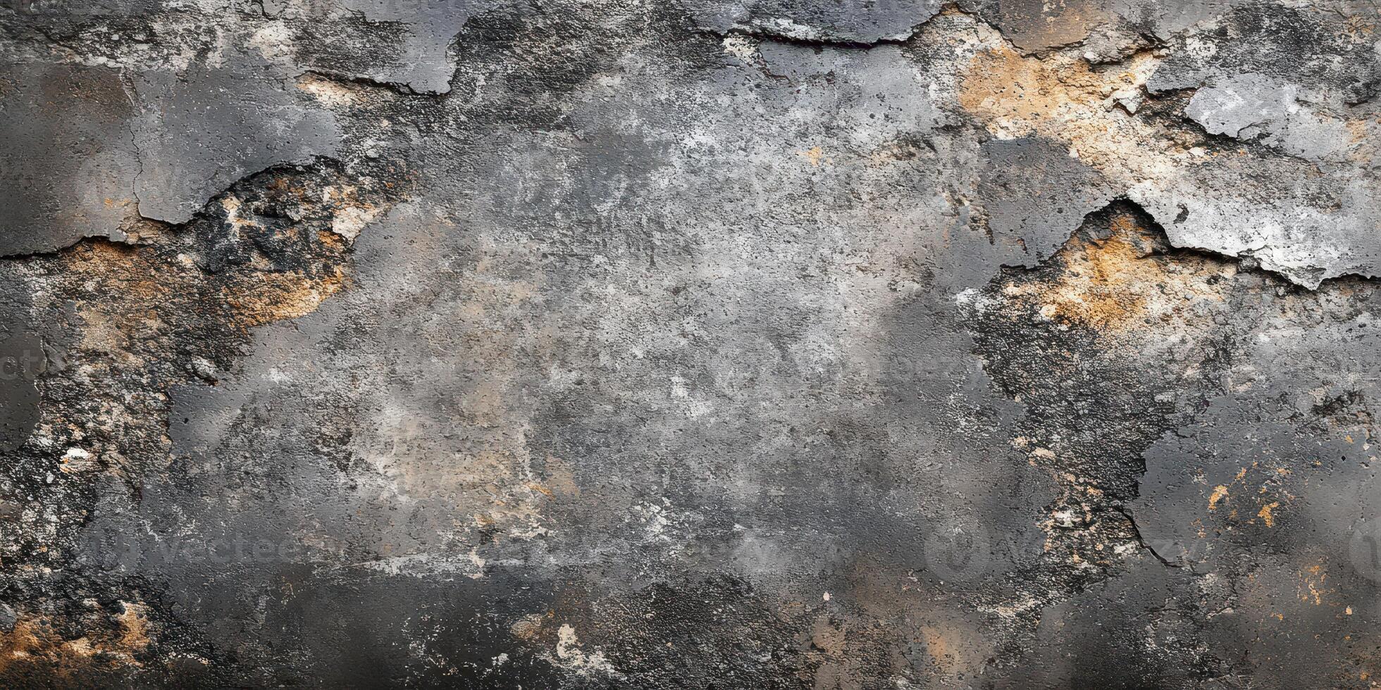 Textured wall surface with cracks and weathering in an abandoned building photo