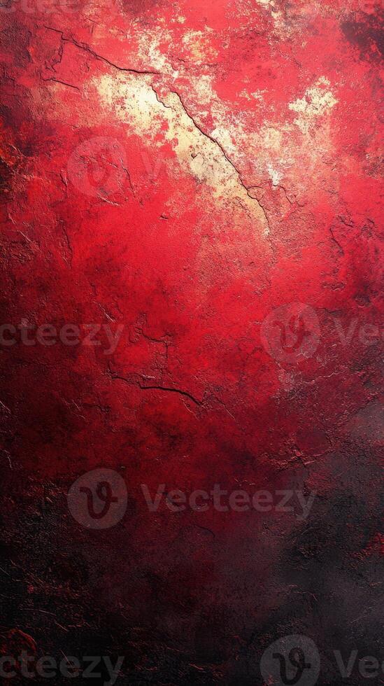 Textured red wall with intricate patterns in an artistic setting photo