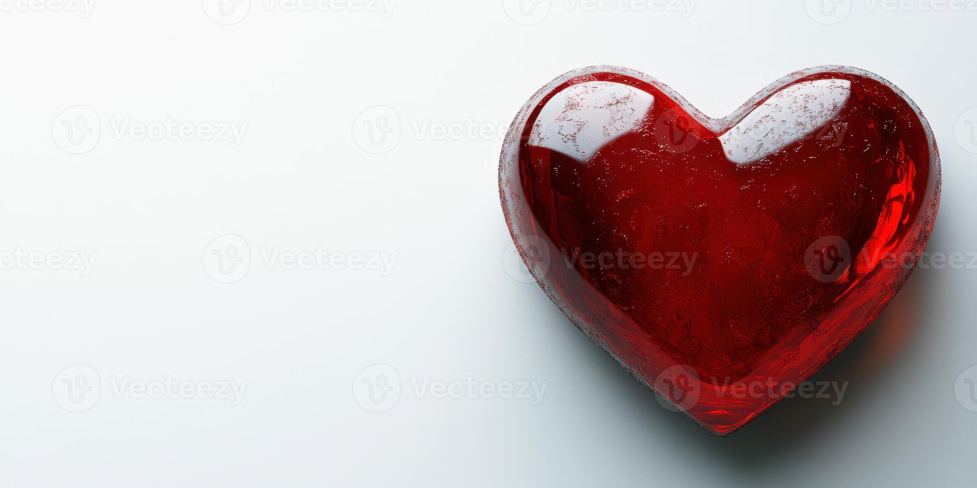 Heart shaped red object resting on a smooth surface showcasing elegance and love photo