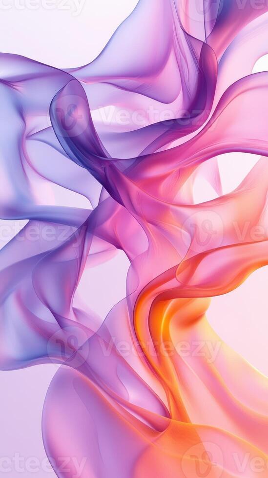 Colorful flowing abstract textiles create a sense of movement and harmony in a vibrant composition photo
