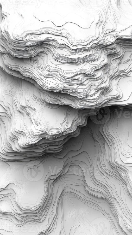 Textured layers creating a mesmerizing visual of flowing forms in monochrome photo