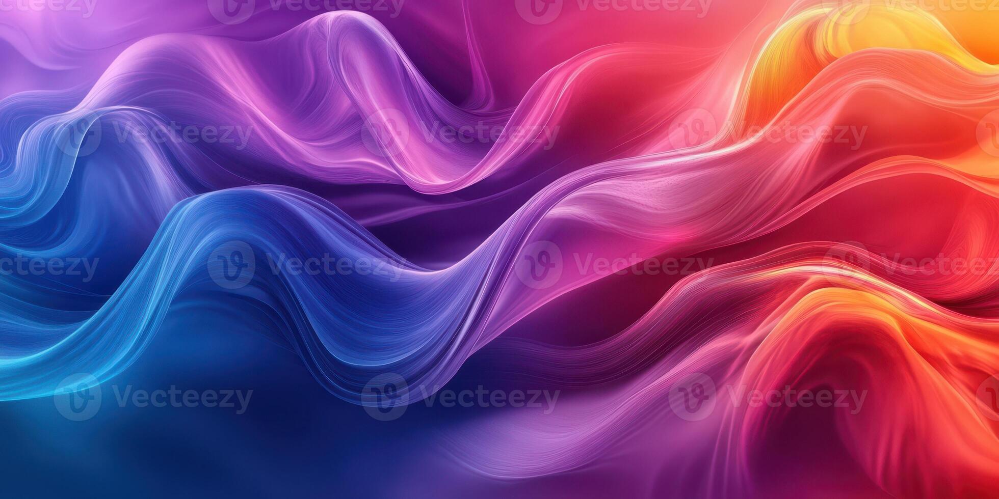 Colorful waves of abstract fluid art with vibrant tones creating a mesmerizing pattern in a digital composition photo