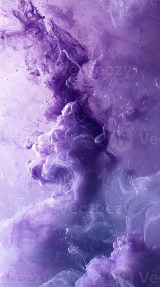 Abstract swirling purple and blue clouds form artistic patterns in a tranquil setting photo