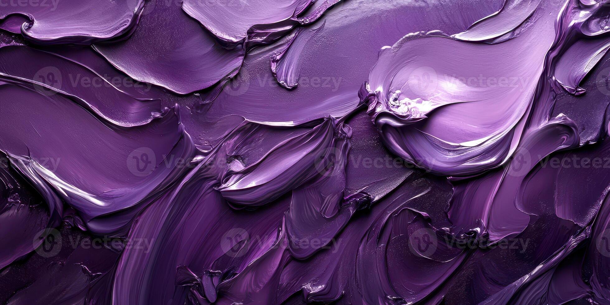 Vibrant purple oil paint texture showcasing bold brush strokes and rich color depth on canvas during artistic creation photo