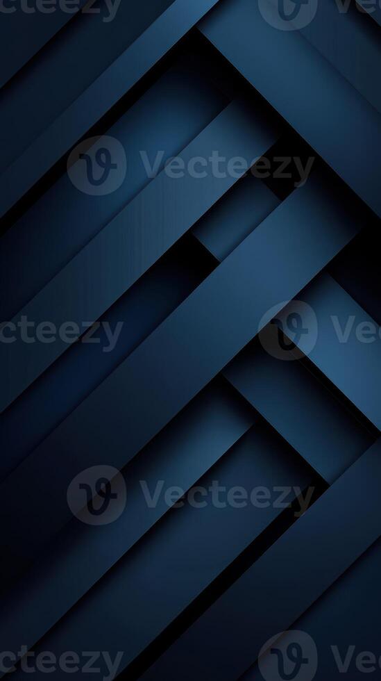 Dynamic arrangement of blue geometric shapes forming an intricate pattern photo