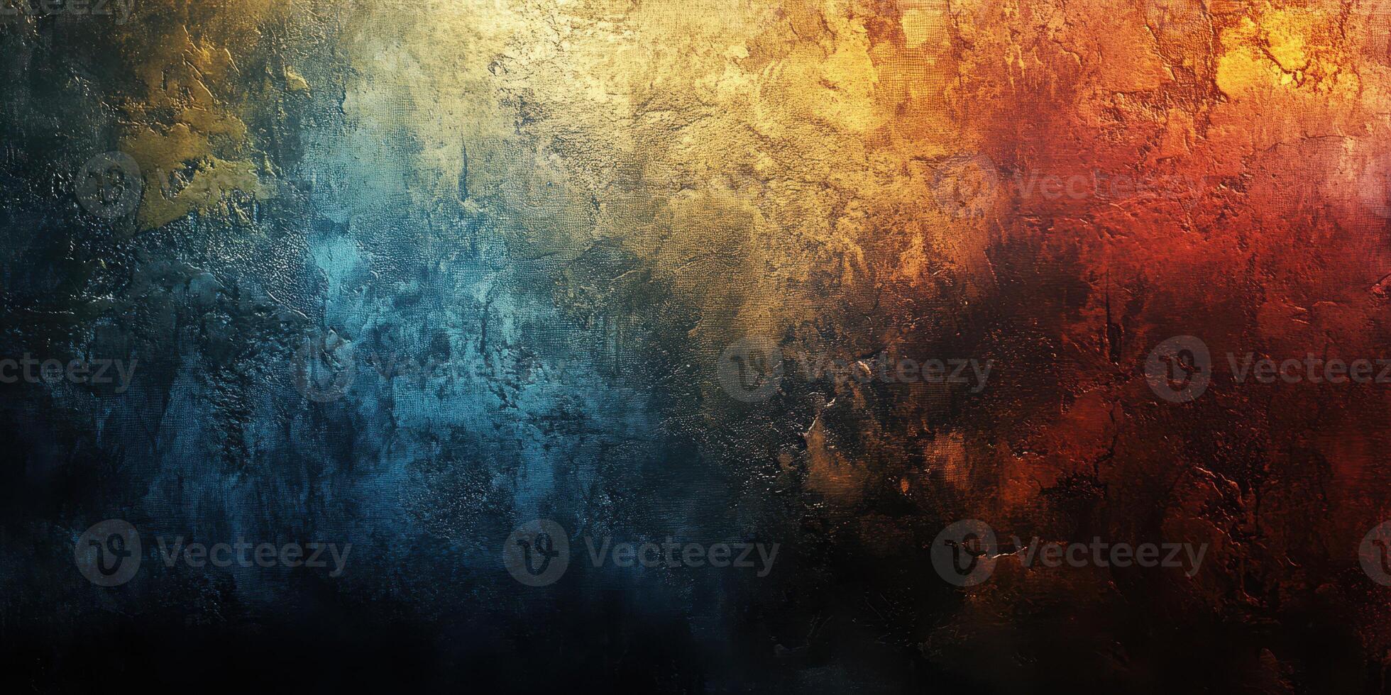 Vibrant abstract texture showcasing a blend of blue, gold, and red tones in a captivating display of color and form photo