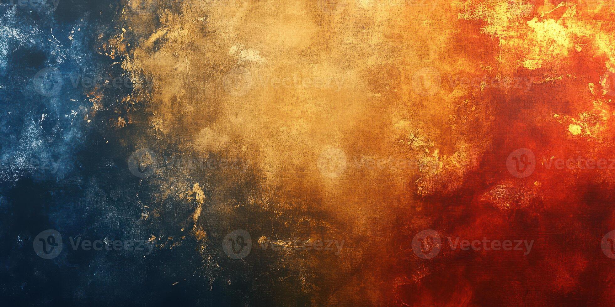 Abstract art with a blend of blue, orange, and red hues creating a dynamic visual effect in a textured backdrop photo