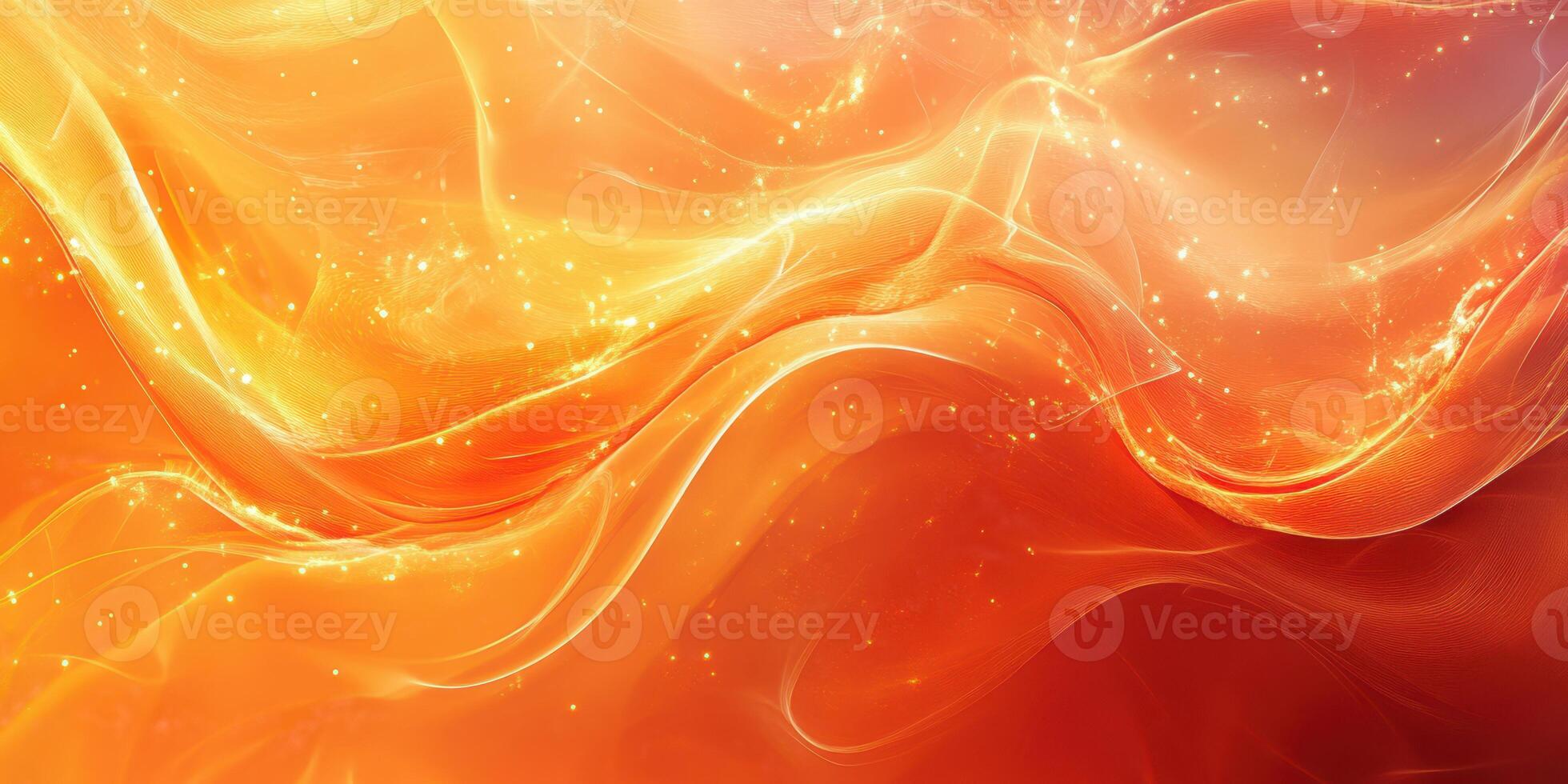 Bright abstract waves create a vibrant visual experience with warm orange and gold tones in a captivating design photo