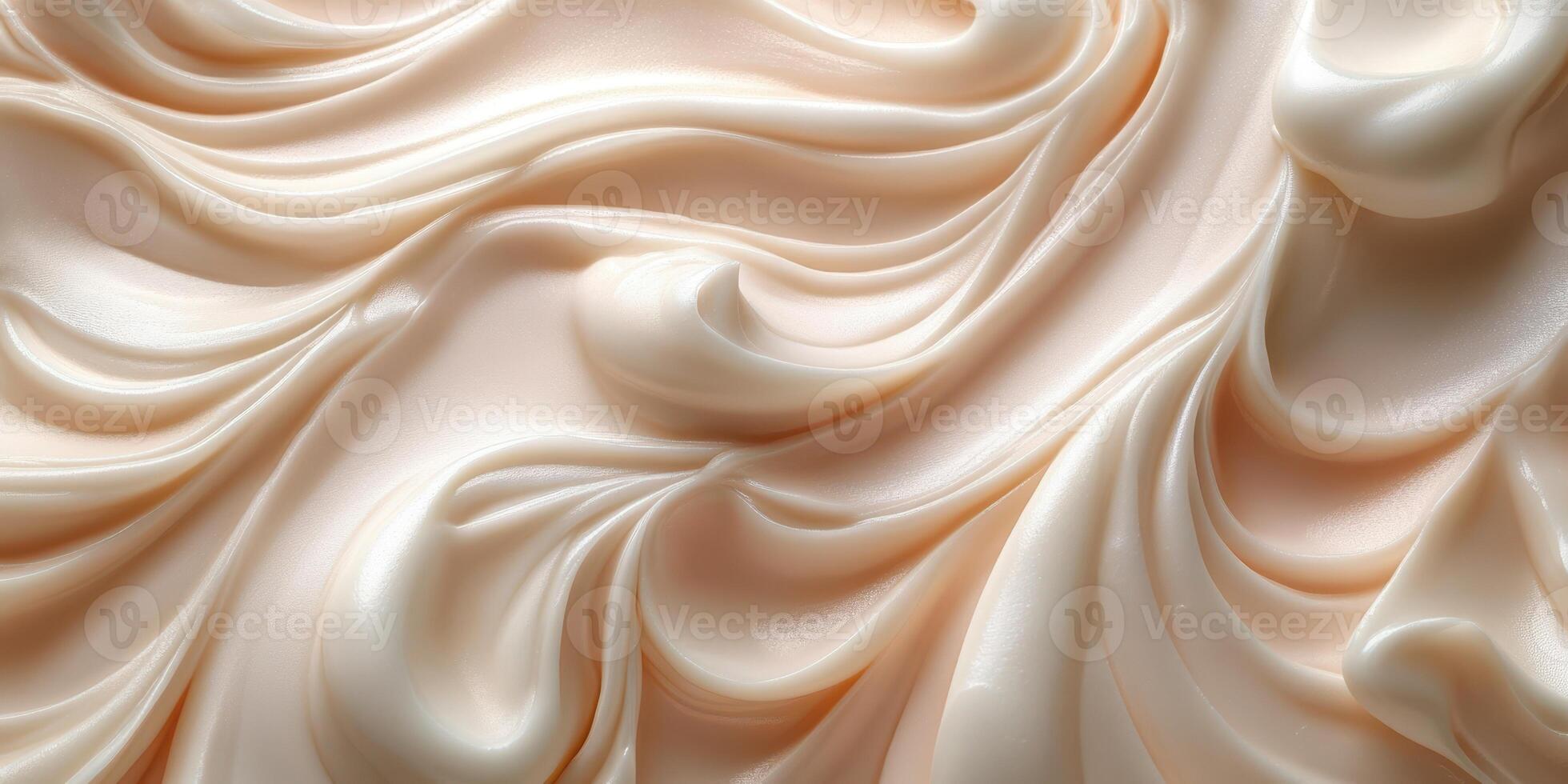 Soft cream texture swirls creating elegant patterns in a light beige color photo
