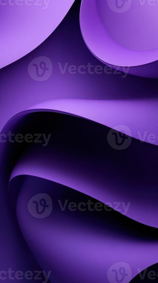 Dynamic purple abstract design showcases flowing shapes that create a sense of depth and movement in a modern aesthetic photo