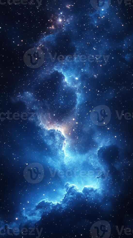 Vast cosmic expanse showcasing swirling clouds of gas and luminous stars in the night sky photo