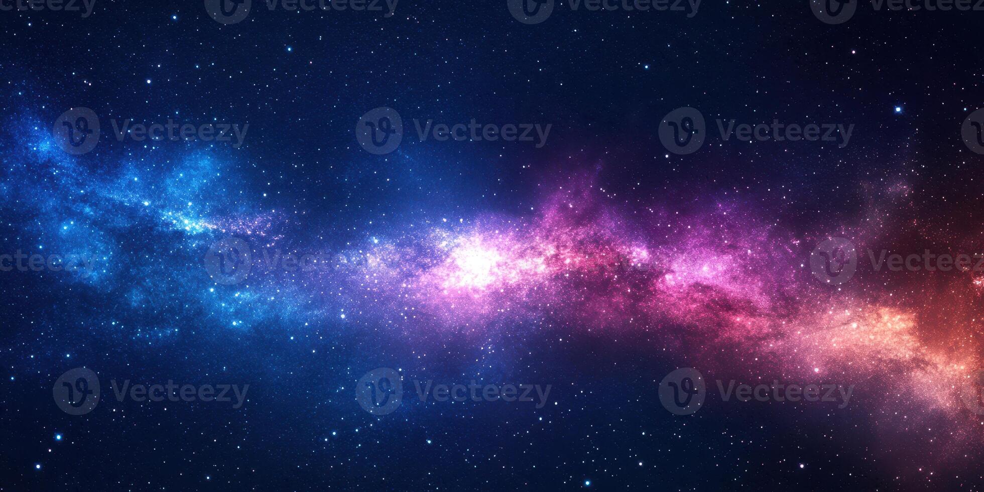 Vibrant cosmic nebula bursting with colors in the night sky beyond Earth photo