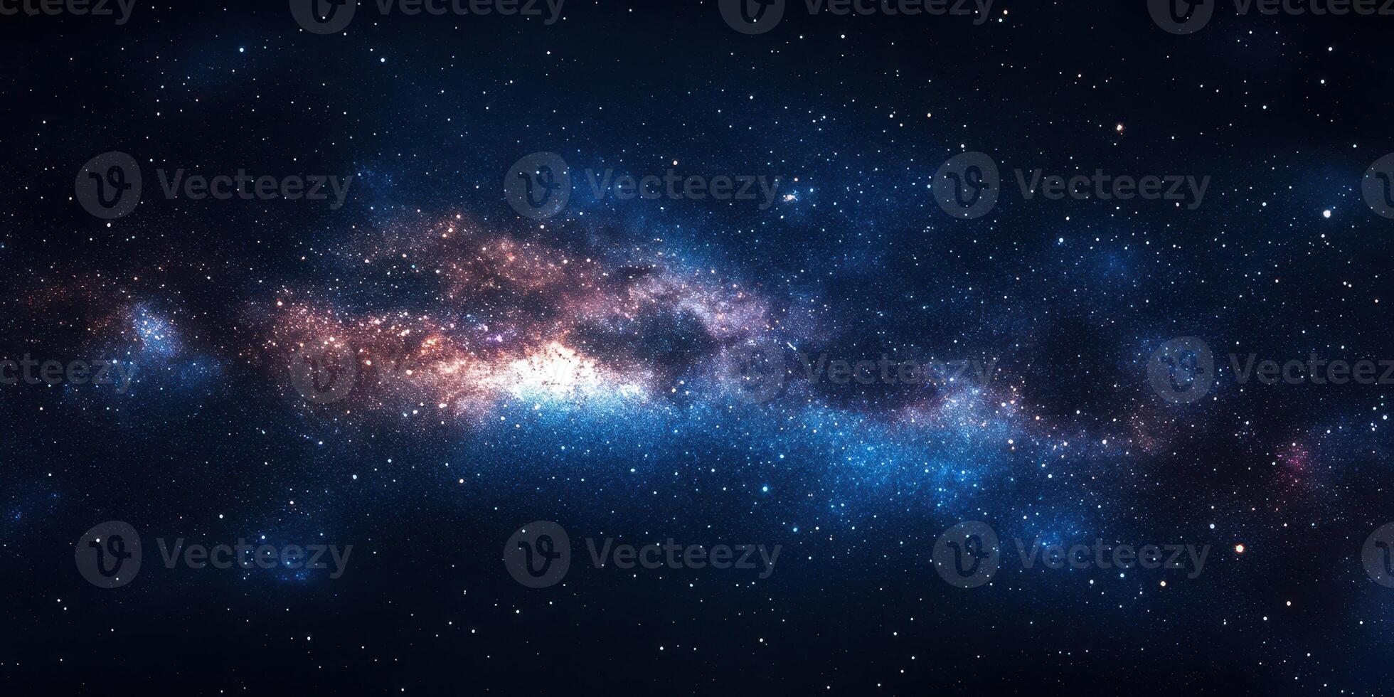 Vast expanse of the galaxy illuminated by countless stars and cosmic dust in a mesmerizing night sky photo