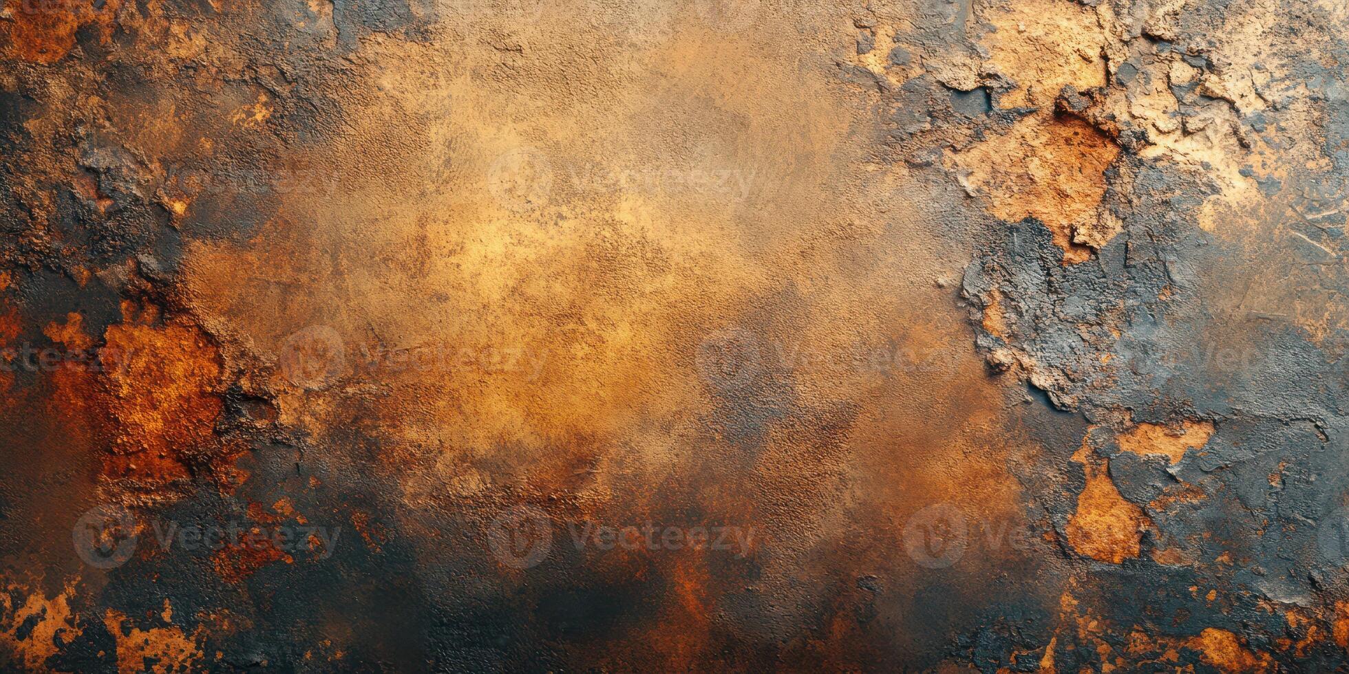 Textured surface with rust and peeling layers showing colors of brown and orange in a close-up view photo