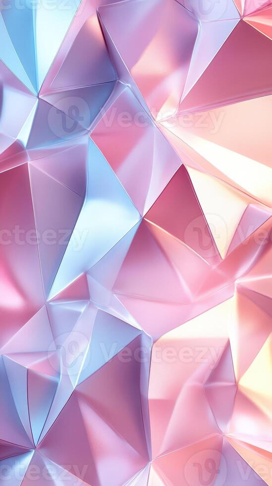 Colorful geometric shapes create a vibrant abstract background with a pastel palette in soft lighting photo