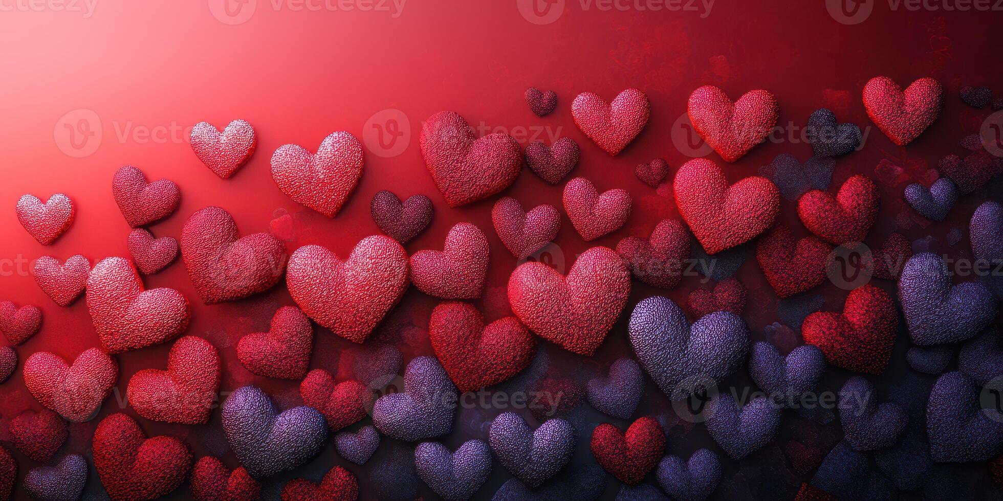 Colorful hearts create a dreamy backdrop for romantic celebrations or artistic projects photo