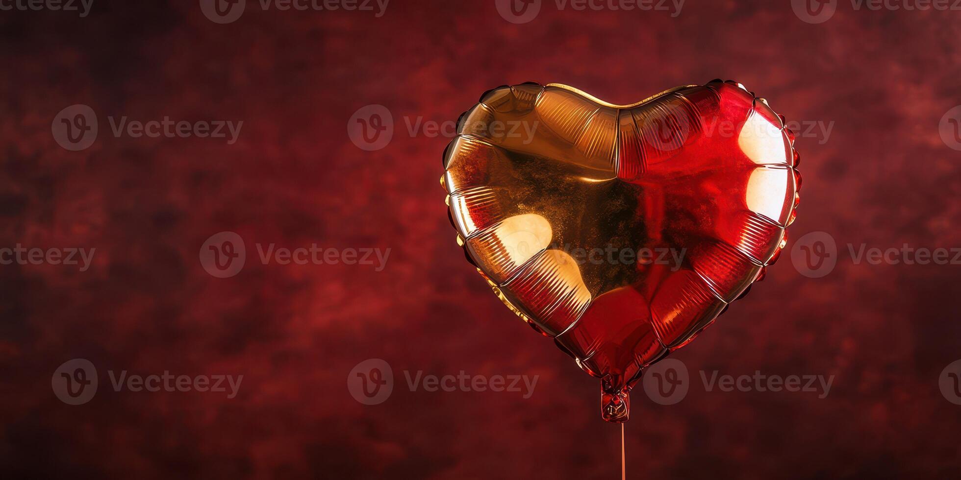 Heart-shaped balloon in vibrant colors adds a romantic touch to a festive celebration in a dimly lit setting photo