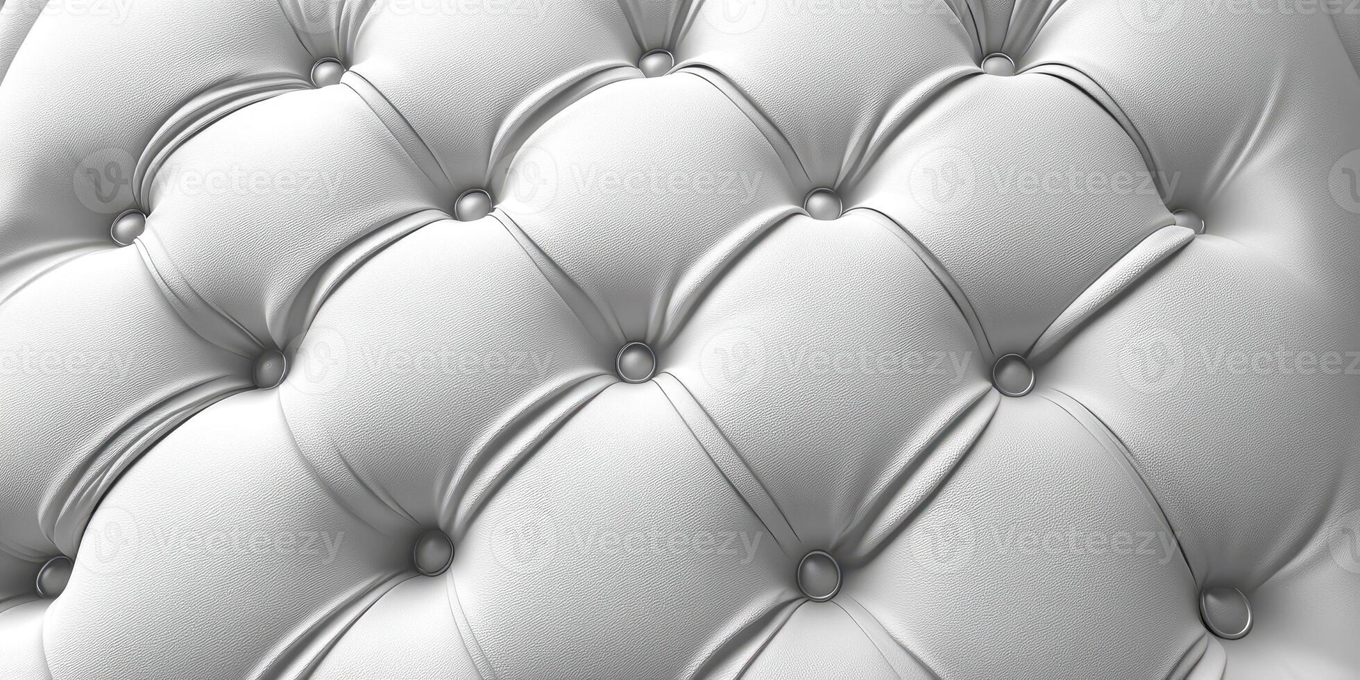 Detailed view of a luxurious white tufted upholstery showcasing elegant design and craftsmanship photo
