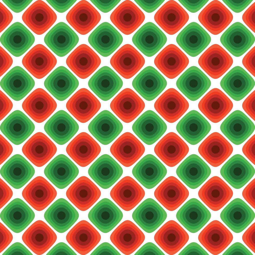 A pattern of diagonal squares shape elements with multicolored red and green color squares christmas festival on white background. vector