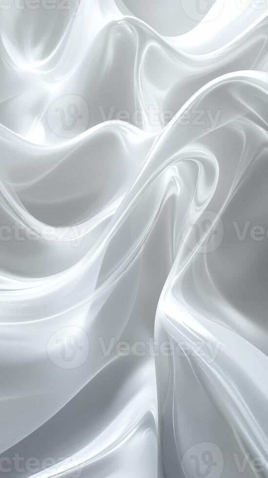 Textured fabric flowing gracefully in soft white tones under diffuse light showcases elegance and serenity in a stunning display photo