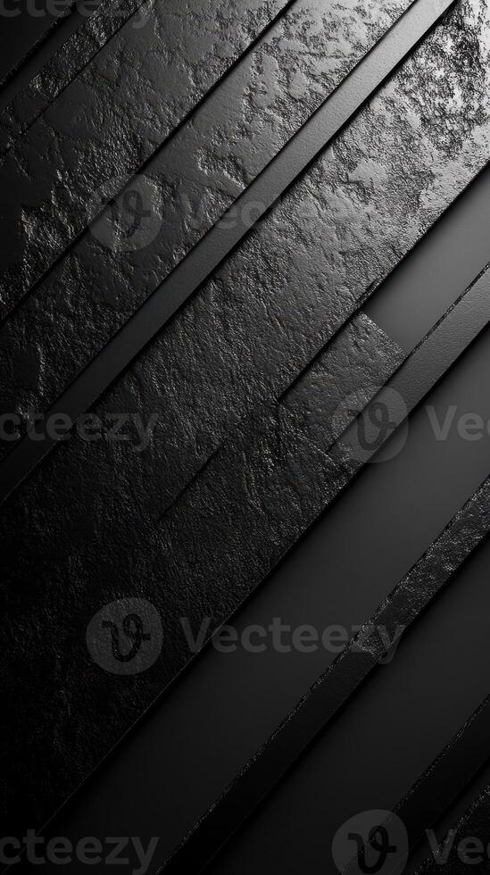 Textured black surface with angled lines creates a modern, abstract design suitable for backgrounds or art photo