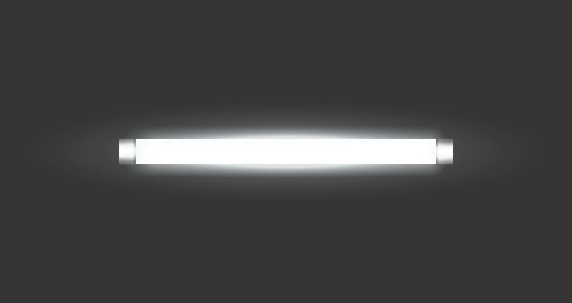 Neon Led Light Tube Glowing Lamp in Vibrant Colors, creating a striking ambiance vector