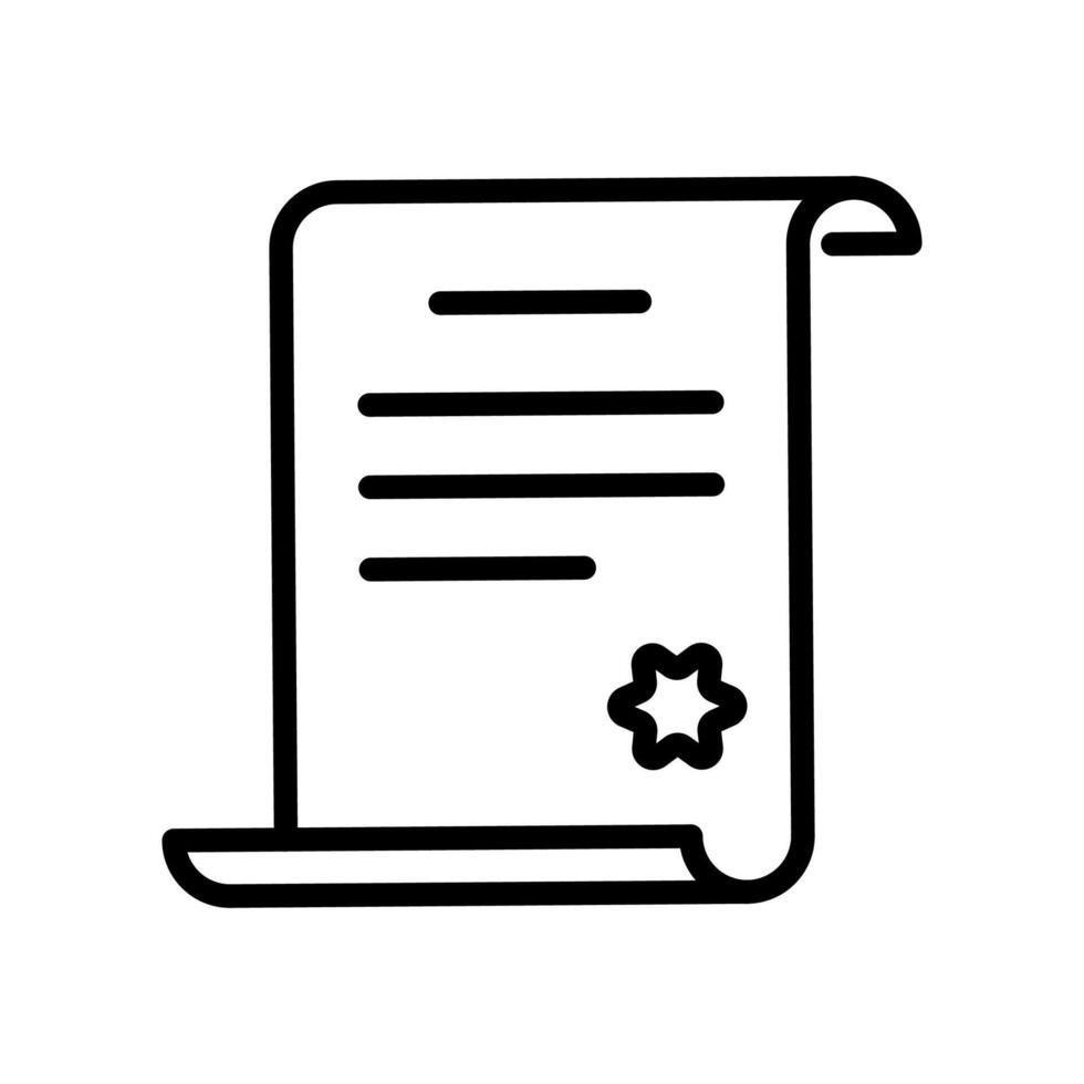 Contract line icon. symbol in trendy flat style on white background. Web sings for design. vector