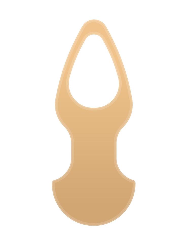Unique door hanger tag shape available for creative design purposes and projects vector