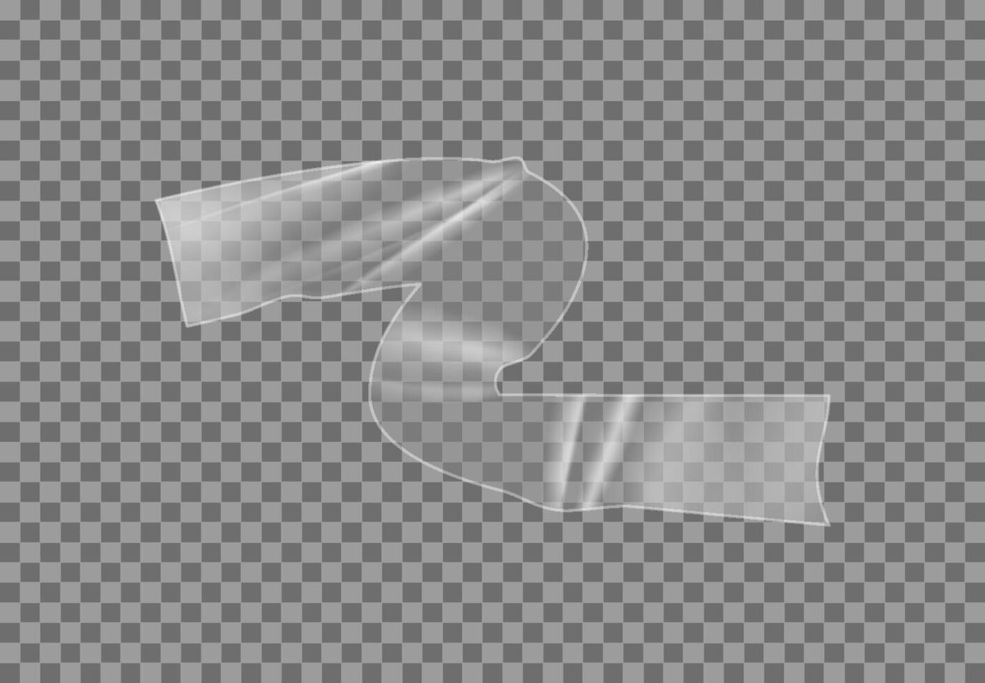 Transparent Tape Strip Perfect for Creative Designs, DIY Projects, and Editing Purposes vector