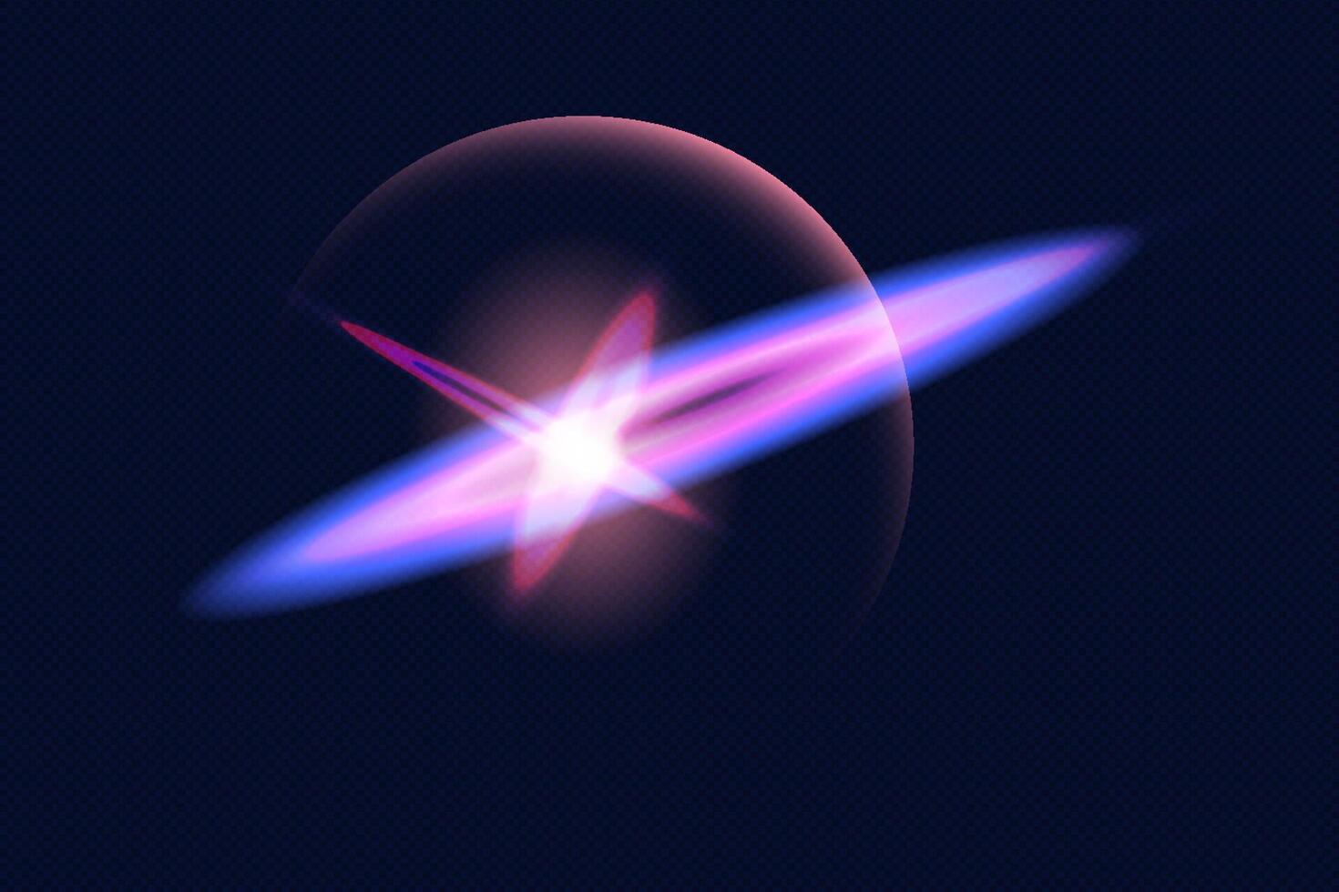 Neon Light Flare and glowing Lens Effect for editing and design with a modern touch vector