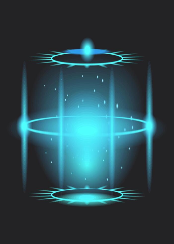 Futuristic Teleport Energy Cylinders with Stunning Glowing Effects That Captivate the Imagination vector