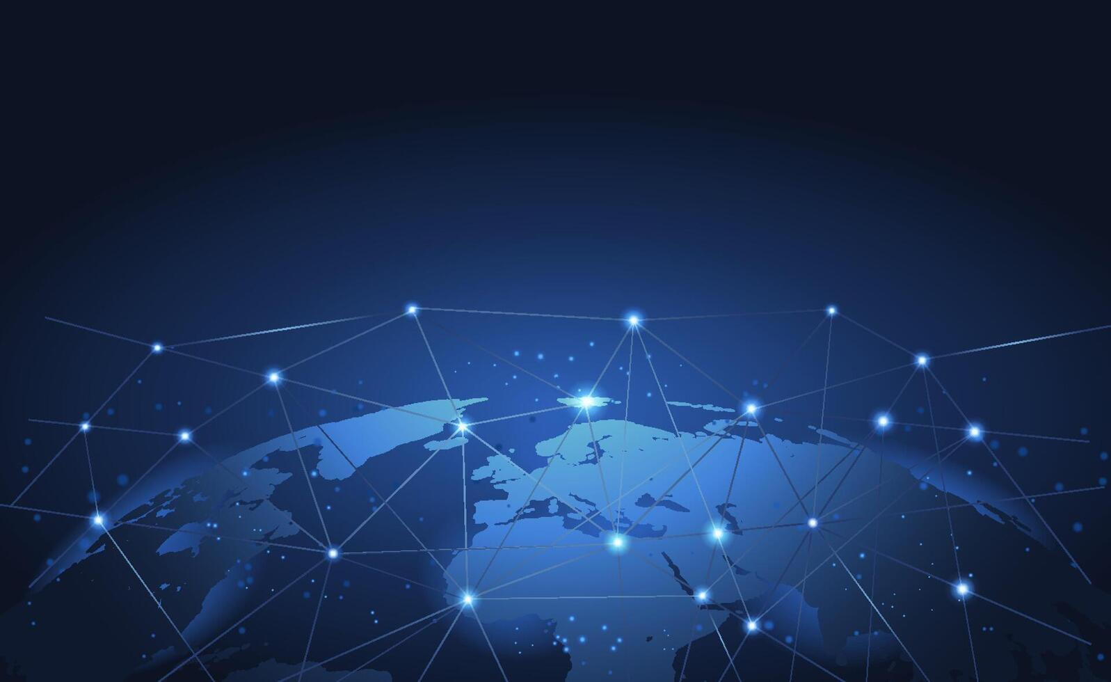 Global network connection. World map point and line composition concept of global business. Illustration vector