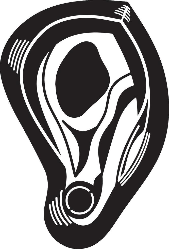 ear icon flat style isolated vector