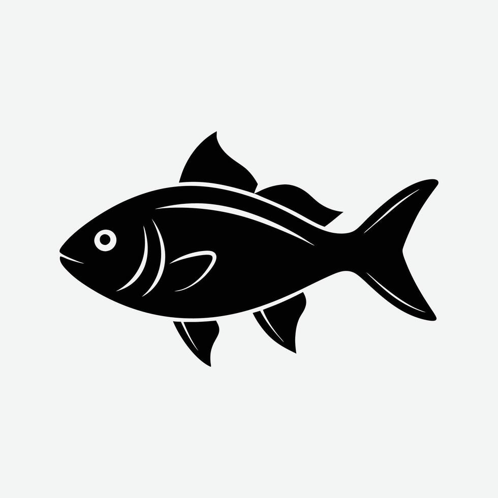 A fish icon on white background vector