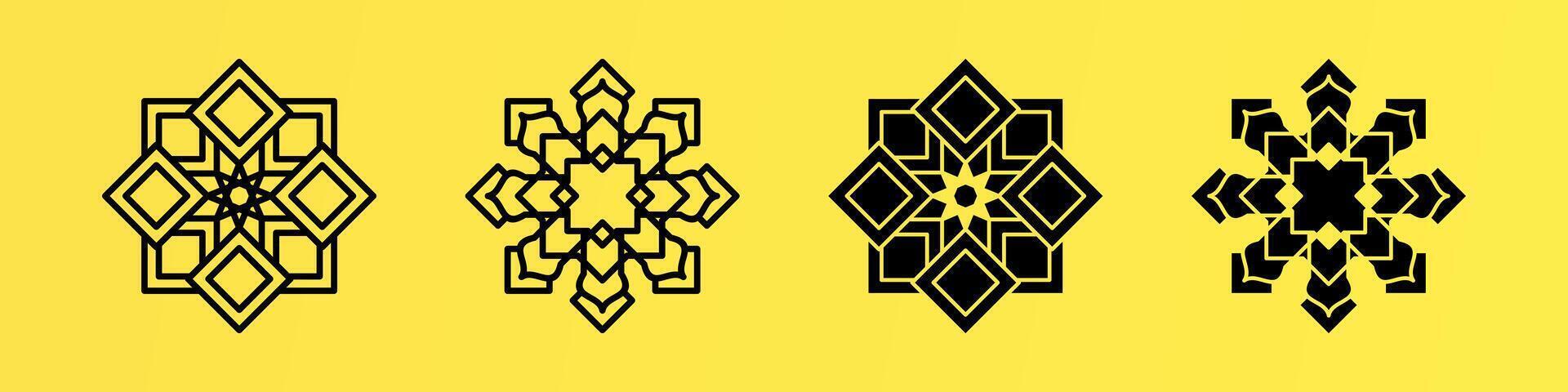 Simple mandala design background, Islamic decorative ornament. Suitable for your design project vector