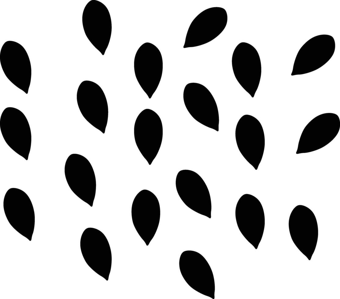 Watermelon Seeds silhouette design vector
