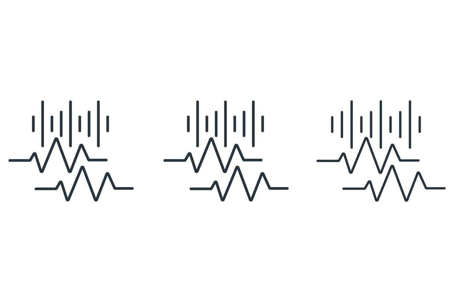 waveform icons symbol white. web illustration vector