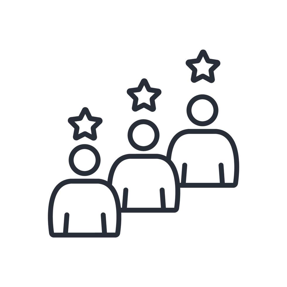 customers icons isolated on White Background. Flat style design vector