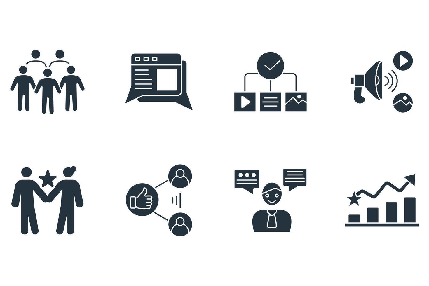 Community icon flat vector