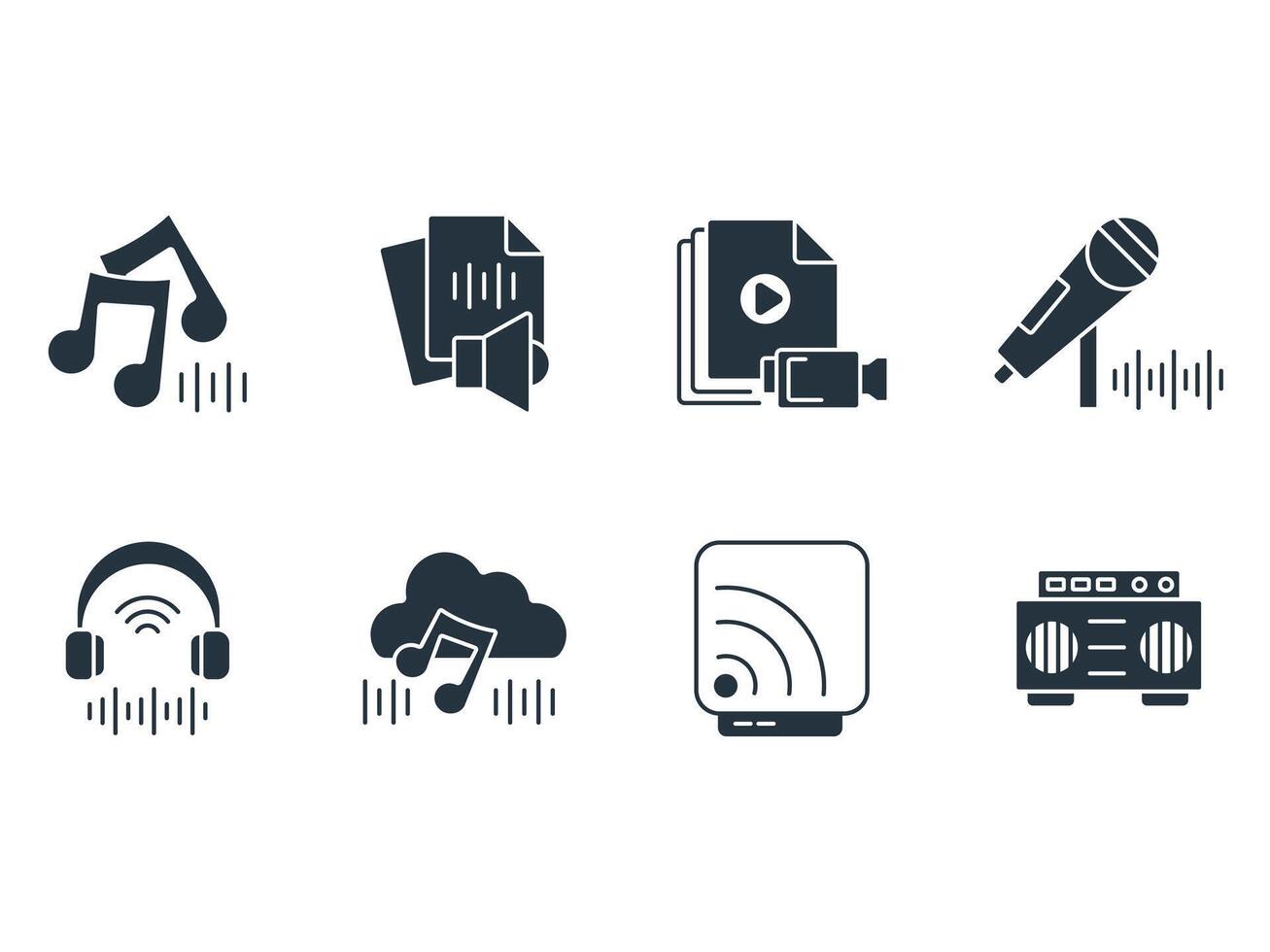 audio flat icon illustration vector